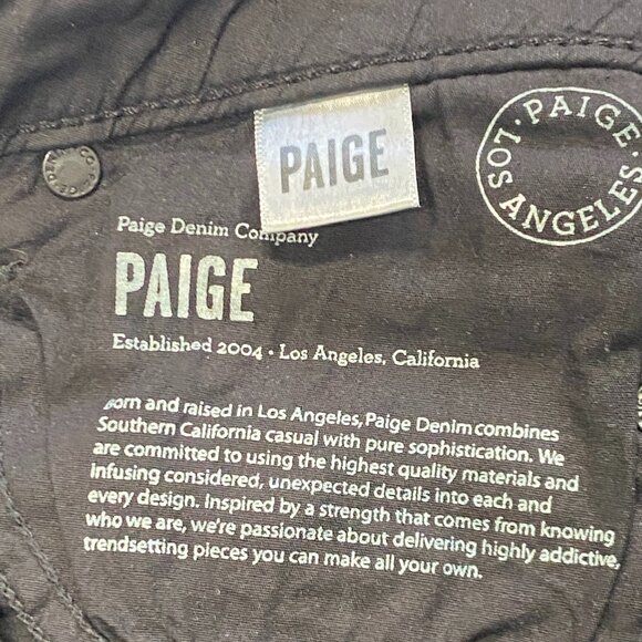 PAIGE Skyline Skinny Jeans  - Size 24 - Black - Picture 7 of 7